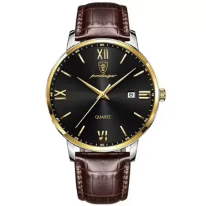 POEDAGAR décontracté haute qualité hommes montre étanche lumineux en cuir Original homme montre-bracelet Quartz affaires montres